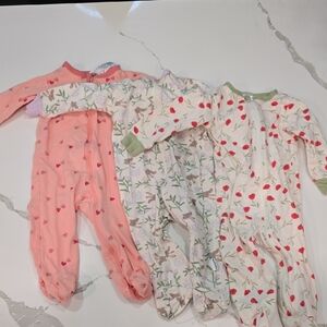 Gerber Pink, Green, and White Kids One Pieces